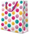 Torebka prezentowa Colorful Pompoms, średnia - zdjęcie