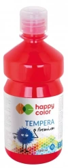 Farba tempera Premium 500ml czerwona HAPPY COLOR - zdjęcie