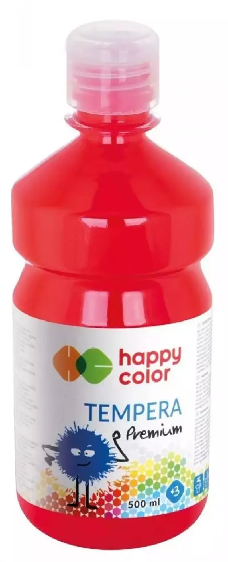 Farba tempera Premium 500ml czerwona HAPPY COLOR Farba tempera Premium 500ml czerwona HAPPY COLOR