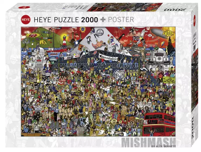 Puzzle 2000 elementów. Historia muzyki angielskiej i irlandzkiej. Alex Beneete +plakat Puzzle 2000 elementów. Historia muzyki angielskiej i irlandzkiej. Alex Beneete +plakat