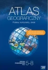 Atlas geograficzny. Polska, kontynenty, świat. Szkoła podstawowa. Klasy 5-8 - zdjęcie