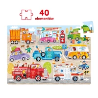 Moto puzzle 40 elementów. Auta, zdjęcie 7