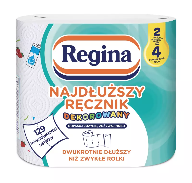 Ręcznik rolka nadruk 2 szt 100% celuloza Regina Ręcznik rolka nadruk 2 szt 100% celuloza Regina