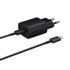 Ładowarka sieciowa Samsung 25W EP-TA800EBE USB-C z kablem Samsung EP-DA705BBE USB-C / USB-C opakowanie zastępcze - czarna - zdjęcie