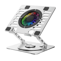 Podstawka Wozinsky WDCX-X16-AS CoolBase RGB chłodząca z obrotem 360° pod laptopa i tablet - srebrna, zdjęcie 7