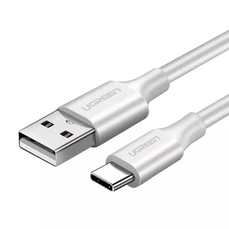 Kabel UGREEN US287 USB-A-USB-C 1m (biały) Kabel UGREEN US287 USB-A-USB-C 1m (biały)