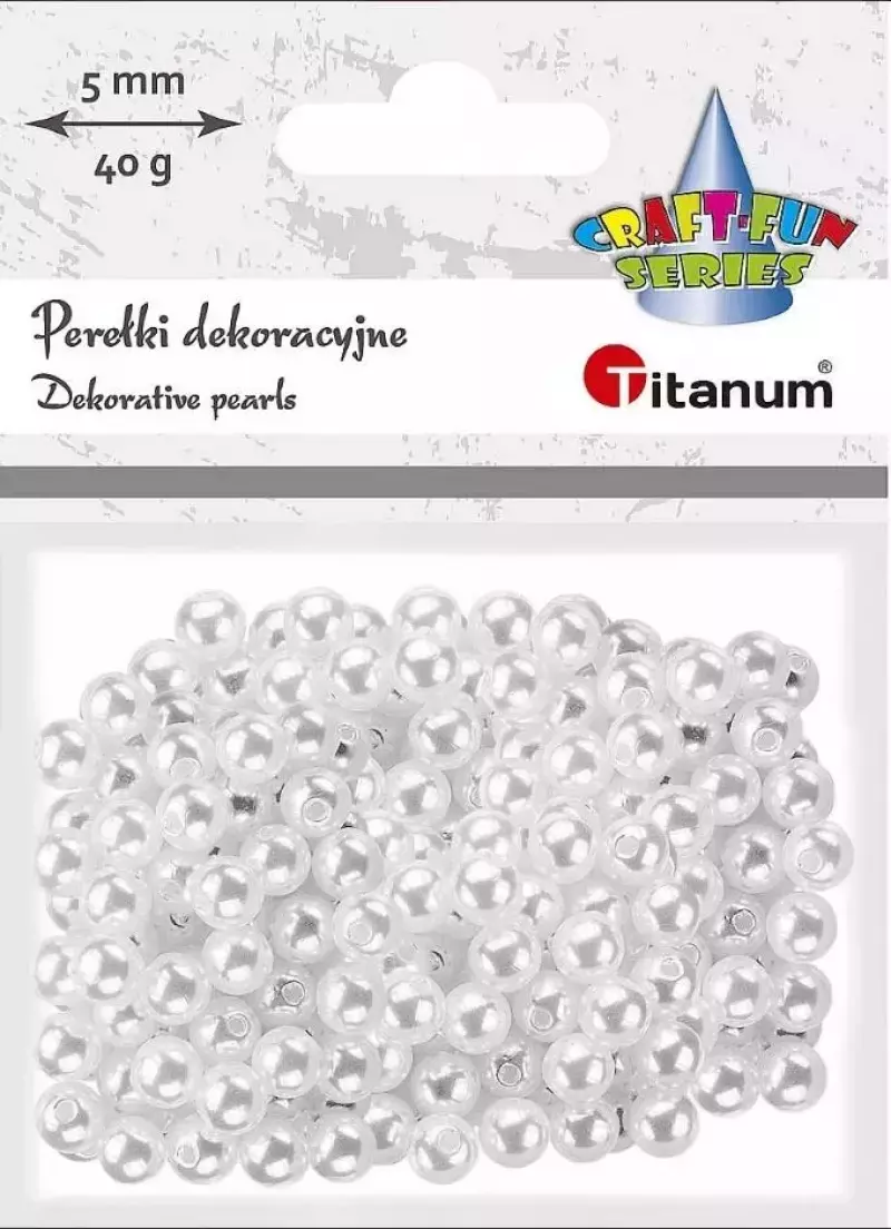 Koraliki plastikowe perełki 40g Koraliki plastikowe perełki 40g