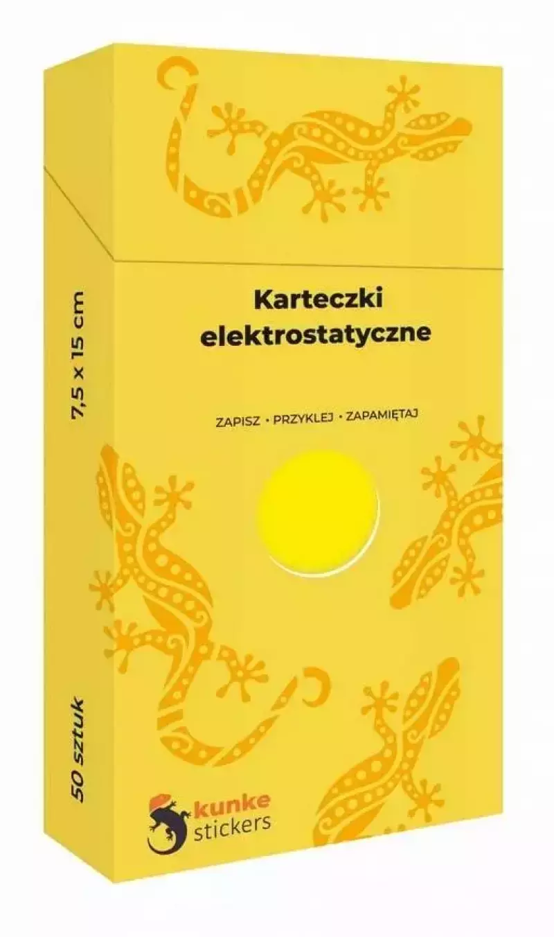 Karteczki elektrostatyczne 50szt. żółte Karteczki elektrostatyczne 50szt. żółte