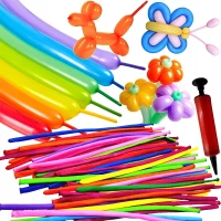 Długie Balony Do Modelowania na Urodziny ZESTAW 100 szt.+ Pompka, zdjęcie 10