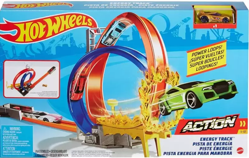 Hot Wheels. GND92 Wyzwanie. Podwójna pętla z samochodem Hot Wheels. GND92 Wyzwanie. Podwójna pętla z samochodem