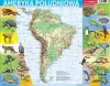 Puzzle 72 elementy ramkowe, Ameryka Południowa mapa fizyczna - zdjęcie