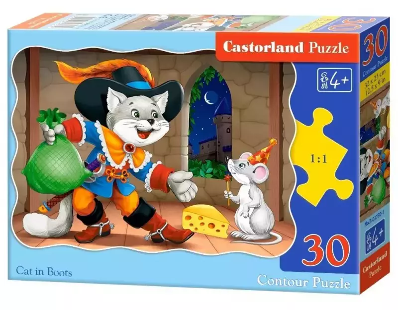 Puzzle 30 elementów. Kot w butach Puzzle 30 elementów. Kot w butach