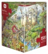 Puzzle 1500 elementów. Świat bajek. Dawno, dawno temu... + plakat - zdjęcie