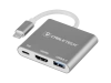 Złącze adapter Cabletech wtyk Typu C - gniazda USB 3.0 HDMI 2.0 Typu C - zdjęcie
