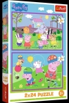 Puzzle 2x24el Peppa Na Placu Zabaw Trefl 34435 Tr - zdjęcie