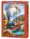 Puzzle 500 elementów. Przejazd pociągu - zdjęcie