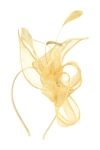 Fascynator Stylish Bow, jasny żółty - zdjęcie