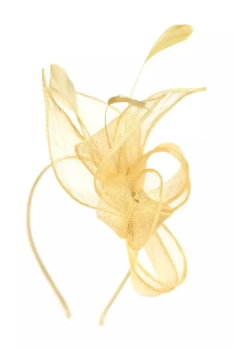 Fascynator Stylish Bow, jasny żółty Fascynator Stylish Bow, jasny żółty
