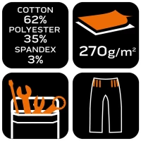 Krótkie spodenki Mix&Match, guma w pasie, granatowe, rozmiar XS, zdjęcie 2