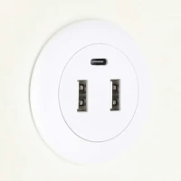 Szafka nocna szuflady oświetlenie LED USB ładowanie głośnik Bluetooth ecru, zdjęcie 5