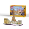 Puzzle 3D, 114 elementów. City Line Paris - zdjęcie
