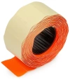 Metki 26x12mm jednorzędowe fluo okrągłe czerwone, Majan - zdjęcie