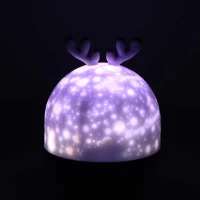Lampka nocna projektor gwiazd LED USB obrotowy 6 motywów pilot jelonek, zdjęcie 10