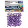 Koraliki do nawlekania fioletowe + sznurek 8mm 16g - zdjęcie