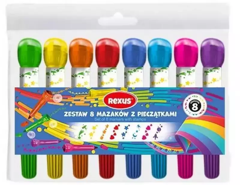 Mazaki z pieczątkami 8szt Mazaki z pieczątkami 8szt