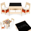 Zestaw mebli dla dzieci stolik + 2 krzesła tablica kredowa ECOTOYS - zdjęcie