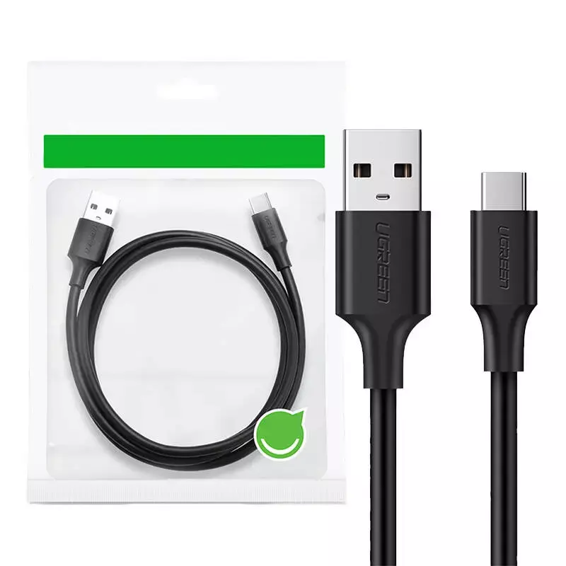 Kabel UGREEN US184 USB-A-USB-C 1m (czarny) Kabel UGREEN US184 USB-A-USB-C 1m (czarny)