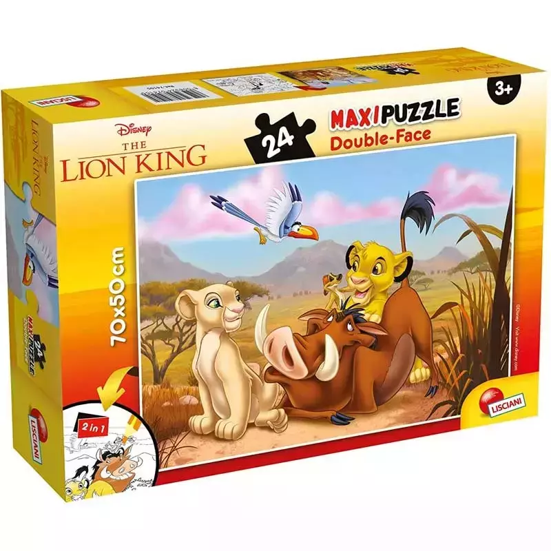 Puzzle dwustronne maxi 24 elementy. Król Lew Puzzle dwustronne maxi 24 elementy. Król Lew