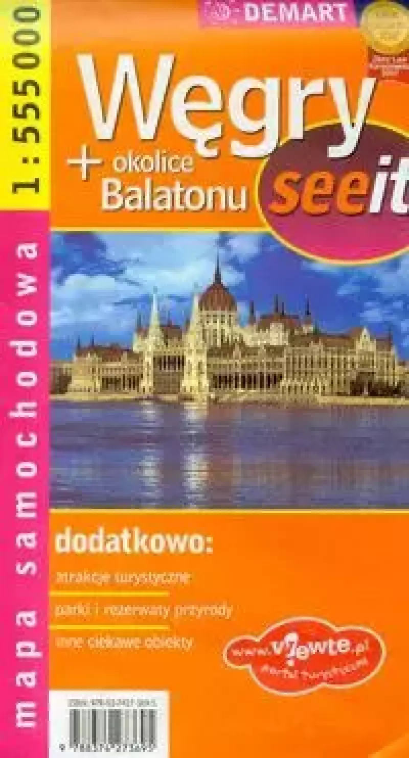 Węgry okolice Balatonu mapa samochodowa Węgry okolice Balatonu mapa samochodowa