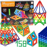 Klocki magnetyczne, 158 elementów, zdjęcie 2