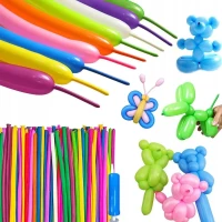 Długie Balony Do Modelowania na Urodziny ZESTAW 100 szt.+ Pompka, zdjęcie 4