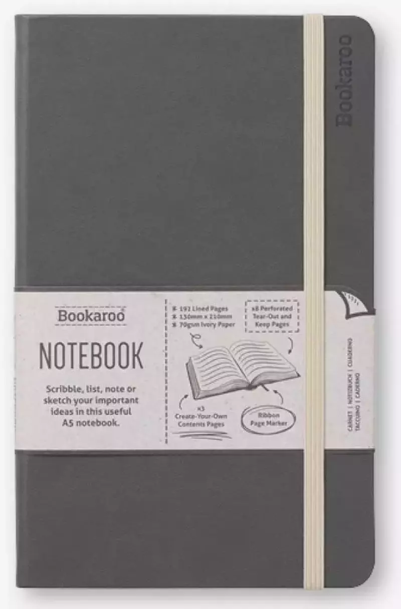 Bookaroo Notatnik Journal A5 - Szary Bookaroo Notatnik Journal A5 - Szary