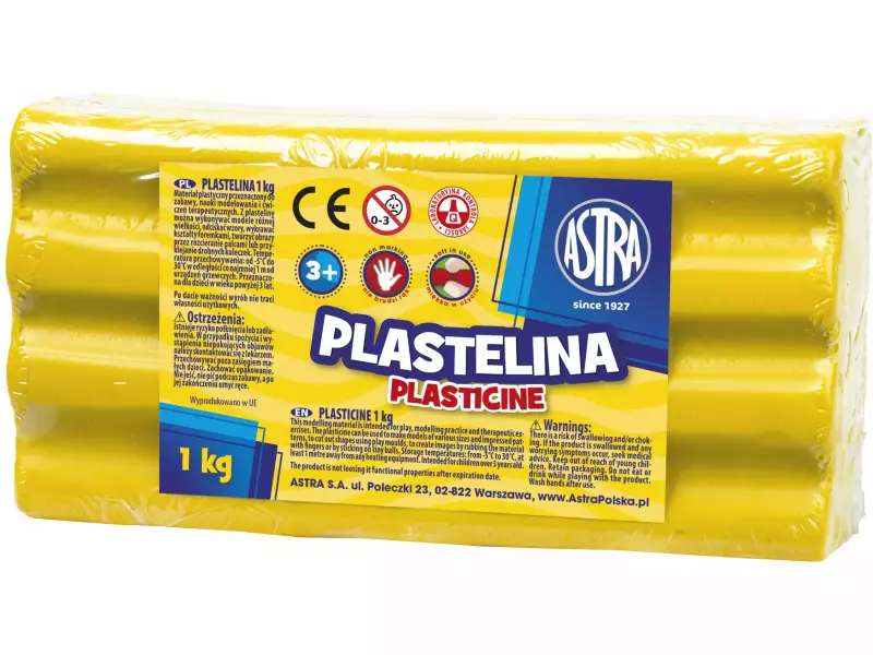 Plastelina 500 g, żółta Plastelina 500 g, żółta