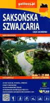 Saksońska Szwajcaria, część zachodnia. Mapa w skali 1:25 000 - zdjęcie