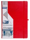 Jazz Kalendarz A4 tygodniowy czerwony 2026 - zdjęcie