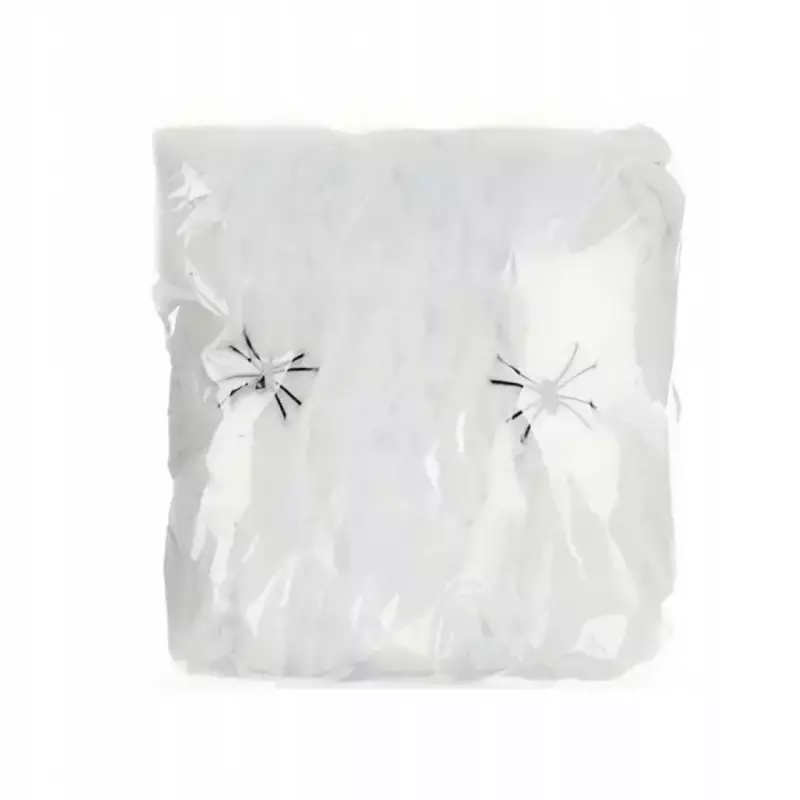 Dekoracja "Pajęczyna - 2 Pająki", biały, PartyDeco, 200 g Dekoracja "Pajęczyna - 2 Pająki", biały, PartyDeco, 200 g
