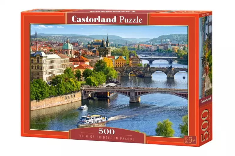 Puzzle 500 elementów. Widok mostów w Pradze Puzzle 500 elementów. Widok mostów w Pradze