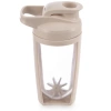 Shaker treningowy z kulką tritan beżowy szczelny 700 ml - zdjęcie