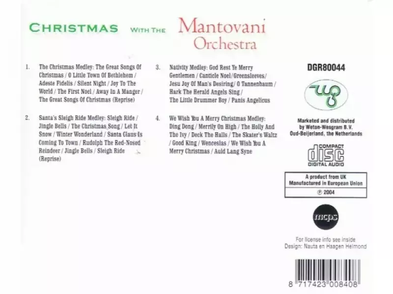 Christmas with Mantovani Orchestra CD Christmas with Mantovani Orchestra CD