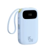 Powerbank Baseus EnerFill FC31 QPow3 20000mAh 45W z wyświetlaczem z kablami USB-C i Lightning - niebieski - zdjęcie