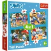 Puzzle 4w1 Smerfy Wioska Smerfów 34656 Trefl 4+ - zdjęcie