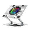 Podstawka Wozinsky WDCX-X16-AS CoolBase RGB chłodząca z obrotem 360° pod laptopa i tablet - srebrna - zdjęcie
