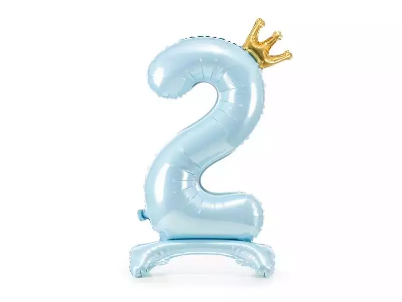 Stojący balon foliowy 2 84cm błękitny - Papiernicze i szkolne