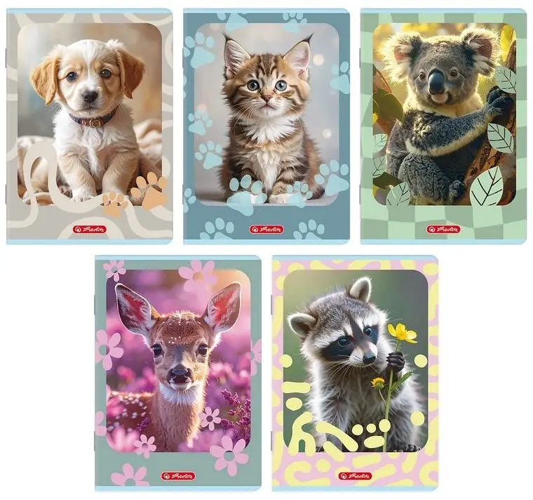 Zeszyt A5/32K kratka Animals (10szt) HERLITZ - Papiernicze i szkolne