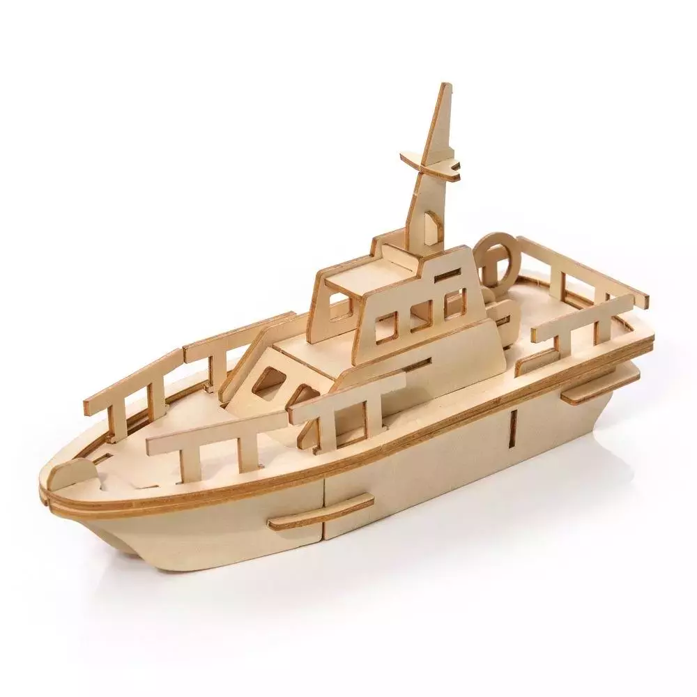 Puzzle Drewniane 3D Jacht - Zabawki