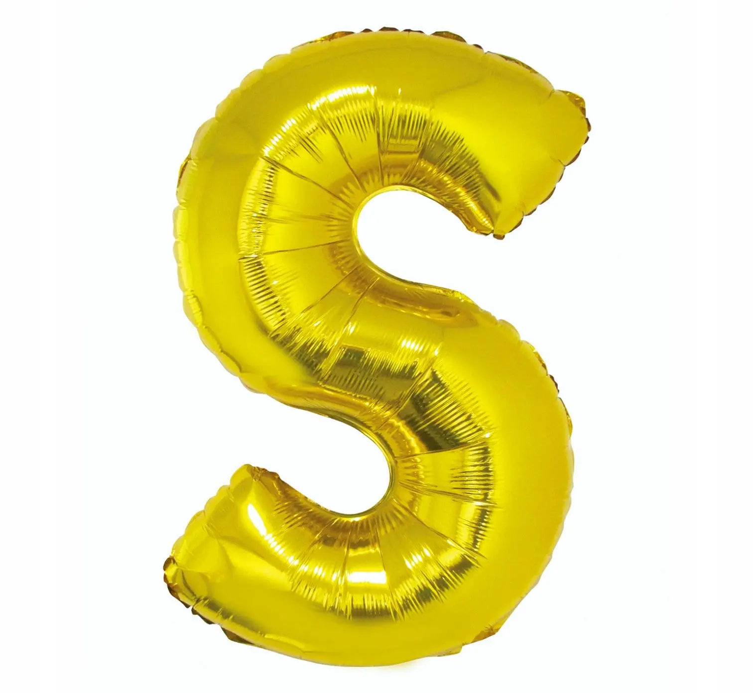 Balon foliowy "Litera S", złota, 89 cm KK - Papiernicze i szkolne